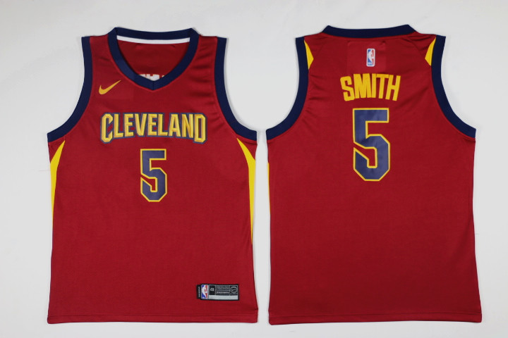 Men Cleveland Cavaliers #5 Smith Red Game Nike NBA Jerseys->cleveland cavaliers->NBA Jersey